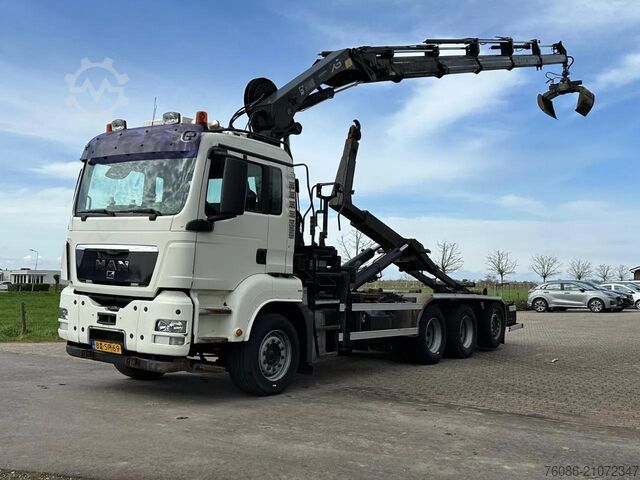 Containertransport (haakarmsysteem) MAN TGS 35.400 8X4  !!TRIPLE!!  24tm KRAAN/HAAKARM!...