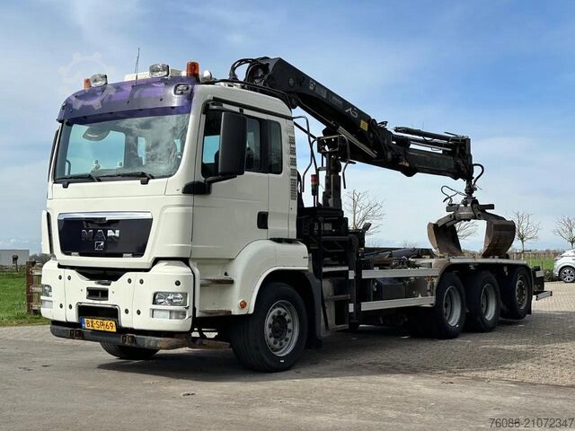 Containertransport (haakarmsysteem) MAN TGS 35.400 8X4  !!TRIPLE!!  24tm KRAAN/HAAKARM!...