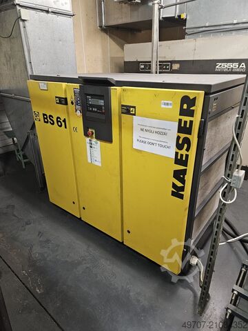 Schroefcompressor 37 kW 6,1 m³/min KAESER BS61 37kw 6,1m3/min 7,5bar. 