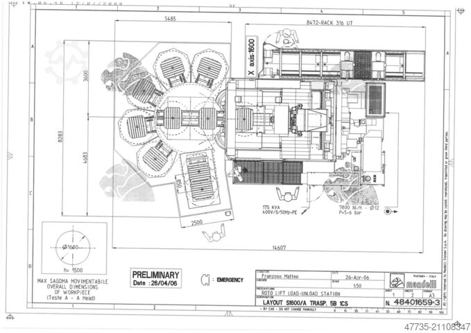 Universellt bearbetningscenter MANDELLI Spark 1600 AT,A70/1400