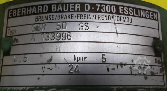 Tandwielmotor 0,18 kW 55 tpm Bauer G062-20/DK64-163L