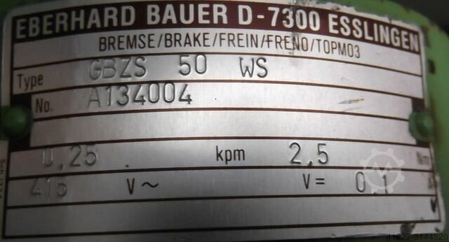 Tandwielmotor 0,25 kW 31,5 tpm Bauer SG2-11/DK64-163L