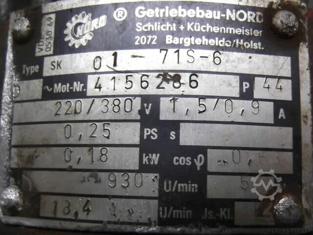 Silnik przekładniowy 0,18 kW 18,4 obr/min Nord SK01-71S-6