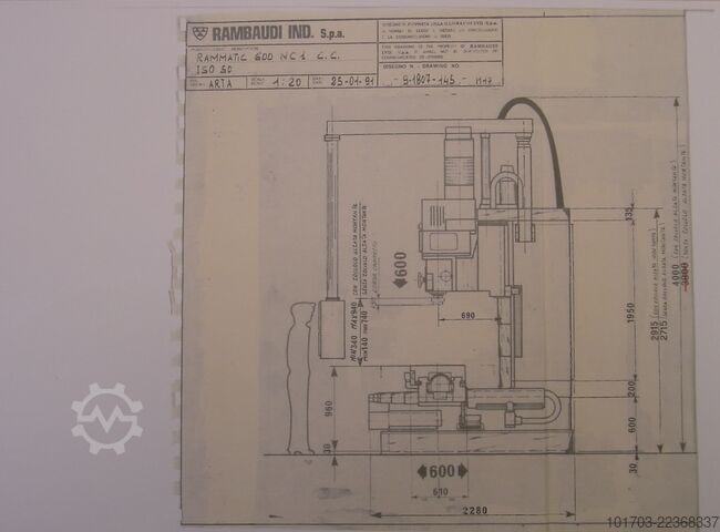 Mașină de frezat verticală CNC Rambaudi RAMMATIC 600