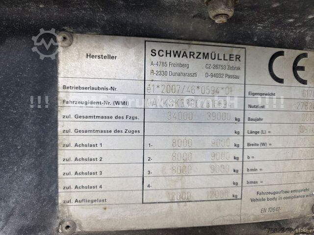 Naczepa z ruchomą podłogą SCHWARZMÜLLER Schuhboden / 93 Kubik / 10mm Lamellen