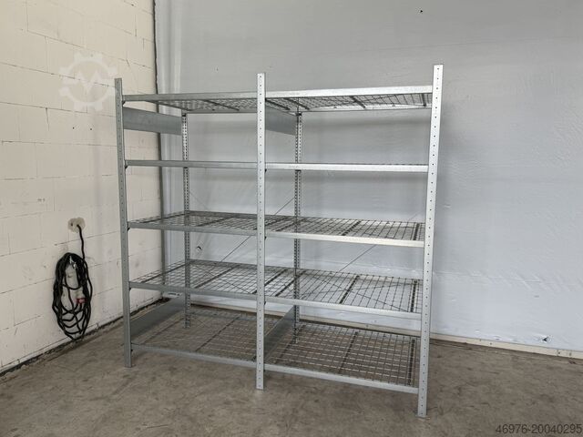 High-bay warehouse shelving META CLIP / Regallänge: 2,15 lfm. Abm.: 2.000 x 835mm/ Gitterrostboden