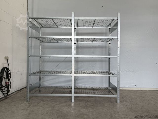 High-bay warehouse shelving META CLIP / Regallänge: 2,15 lfm. Abm.: 2.000 x 835mm/ Gitterrostboden