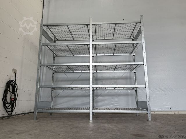 High-bay warehouse shelving META CLIP / Regallänge: 2,15 lfm. Abm.: 2.000 x 835mm/ Gitterrostboden