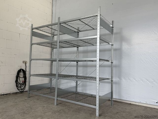 High-bay warehouse shelving META CLIP / Regallänge: 2,15 lfm. Abm.: 2.000 x 835mm/ Gitterrostboden