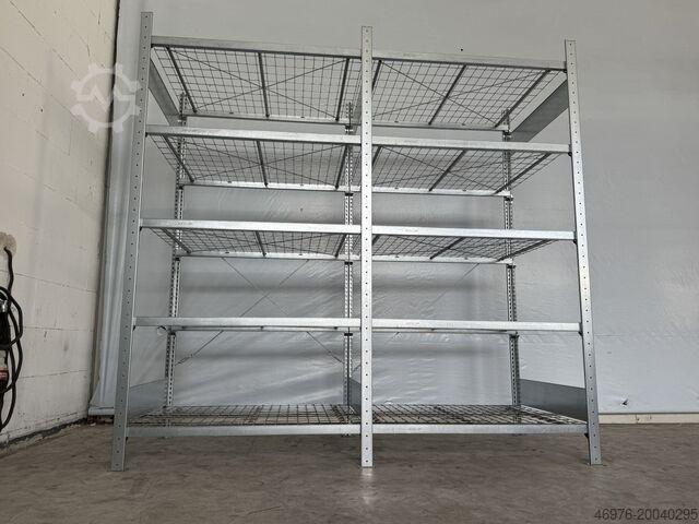 High-bay warehouse shelving META CLIP / Regallänge: 2,15 lfm. Abm.: 2.000 x 835mm/ Gitterrostboden