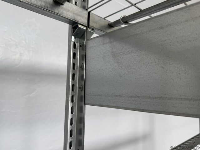 High-bay warehouse shelving META CLIP / Regallänge: 2,15 lfm. Abm.: 2.000 x 835mm/ Gitterrostboden