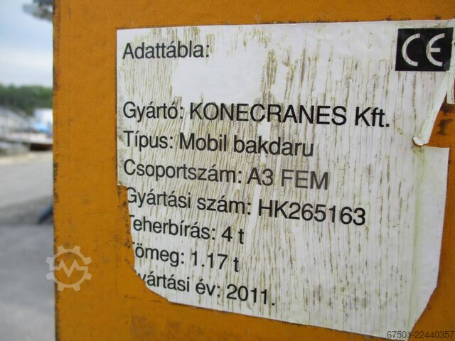 Macara portal, macara de hală, macarale Konecranes Portal Kran 4000 Kg (3520)