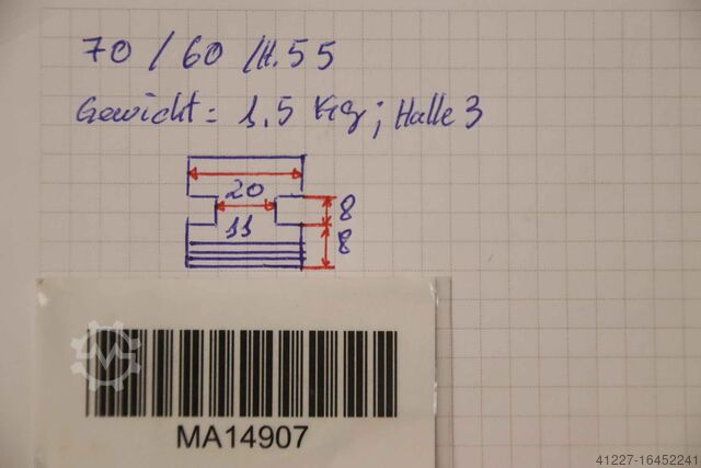 Udskiftelige kæber unbekannt Breite 20 mm
