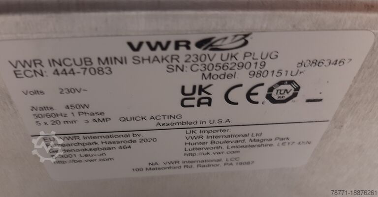 Mini-shaker voor het incuberen VWR