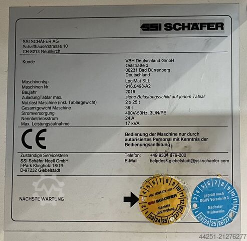 Automatic vertical storage lift 04 SSI Schäfer SSI Logimat Typ SLL Lagerlift 04