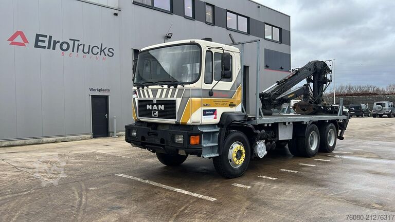 Flatbed MAN 27.402 (6 CYLINDER / STEEL SUSP. / LAMES / BIG ...