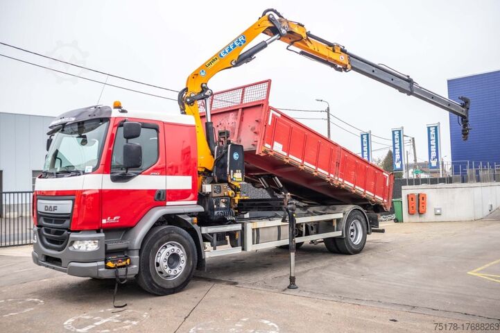 Kipper met kraan DAF LF 250 - EFFER 145