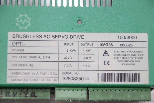 AC servodrev Control Techniques MAXAX 100/3000