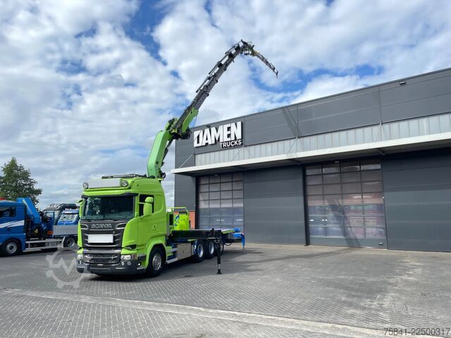 Crane truck Scania R520 R520 V8 LB 8x4*4HNB Effer 525 / 6S + JIB 6...