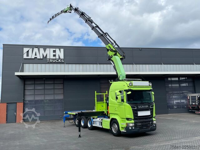 Vrachtwagen met kraan Scania R520 R520 V8 LB 8x4*4HNB Effer 525 / 6S + JIB 6...