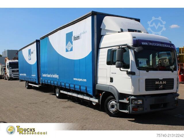 Schuifzeil MAN TGL 8.210 + TRAILER + SLEEPCAB COMBI