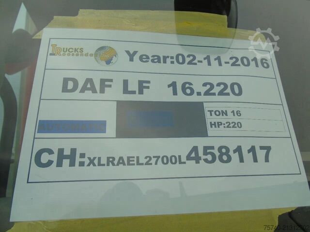 Koel-vriestransport DAF LF 220 + CARRIER SUPRA 850 + 16T + EURO 6