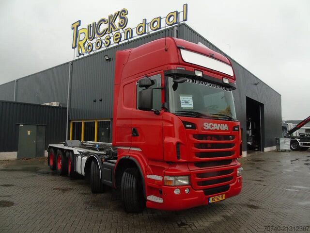 Containertransport (kabelsysteem) Scania R480 +10X2  + VBG CABLE 30TON
