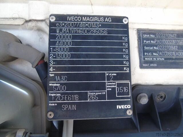 Transport frigorifique Iveco Stralis 360 + THERMO KING T600R + EURO 6 + 3T LIFT