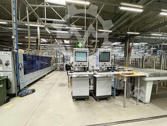Automatic edge banding line with 4 machines HOMAG KAL Profi 330+KAL Profi 370+Profi TBL100