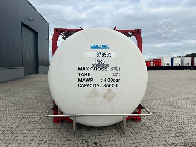Tankcontainer CIMC 34.820L / 1-comp. / 4 BAFFLES / 20FT swapbody /...