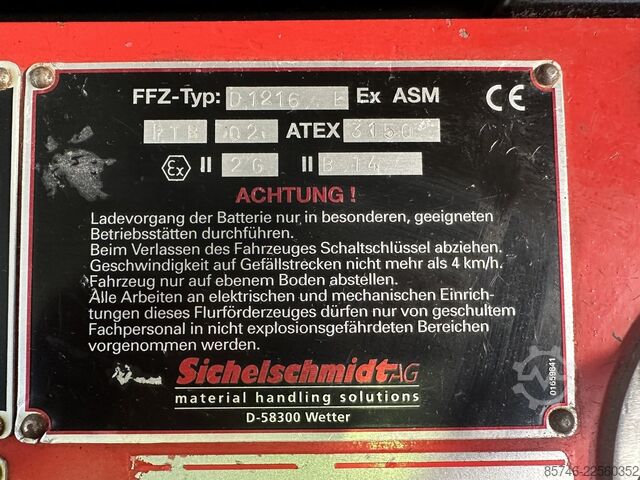 D 1216 ASM * Atex EX * 2G / Z1 * Baterie NOUĂ!! SICHELSCHMIDT D 1216 ASM * Atex EX  * 2G / Z1 * NEW battery !!