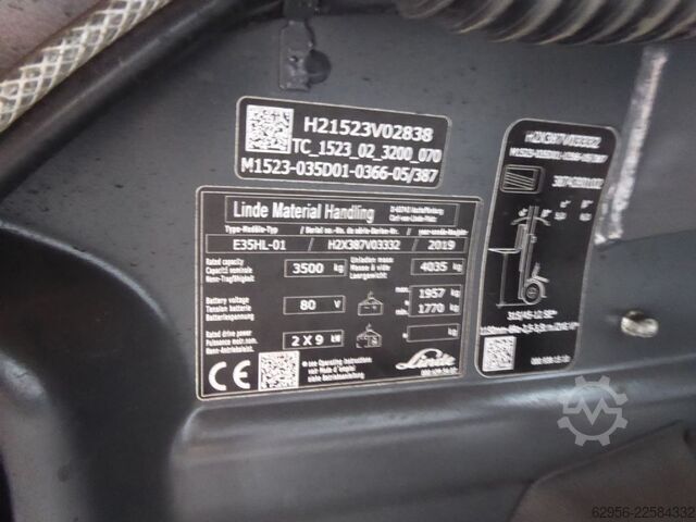 Carretilla eléctrica de 4 ruedas Linde E35HL-01