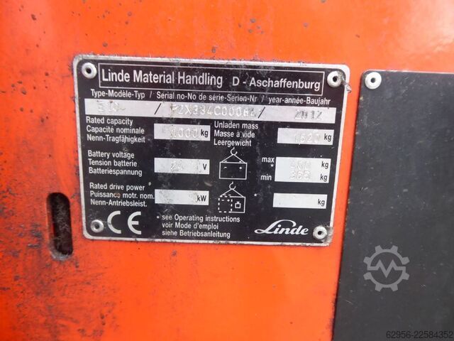 Carretilla eléctrica de 3 ruedas Linde E10