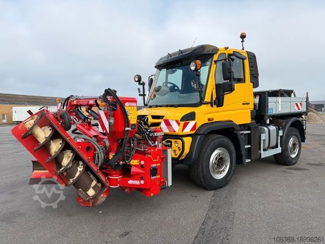 Kipper LKW UNIMOG U427 4x4 Tipper / Kipper / Dücker Fräse BRS 15