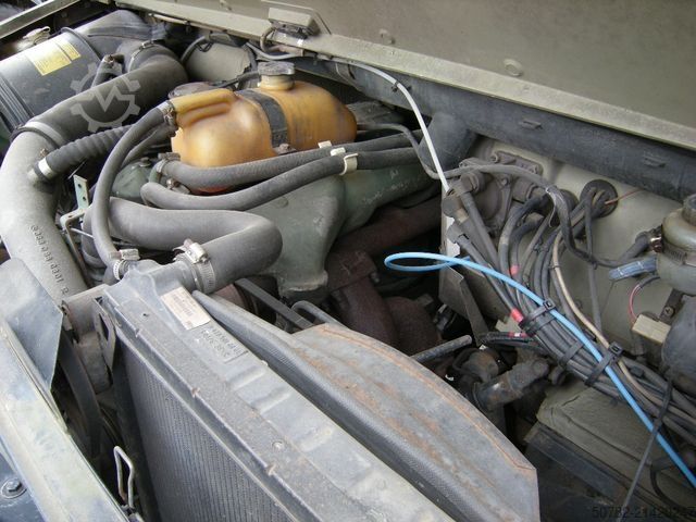 Furgone ribaltabile a tre lati MERCEDES-BENZ Unimog U1250 mit Kran MKG 105