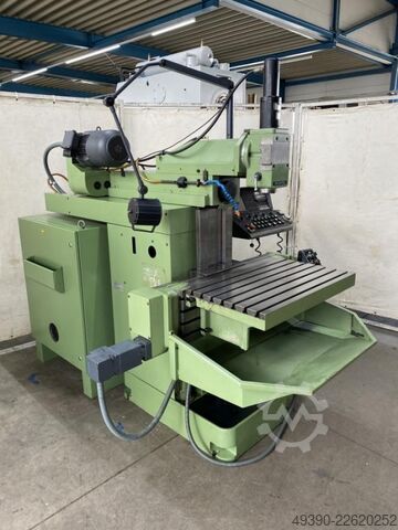 CNC freesmachine, conventionele werktuigenfreesmachine met handwielen en baanbesturing GRUNDIG Contu DECKEL FP 4 MA