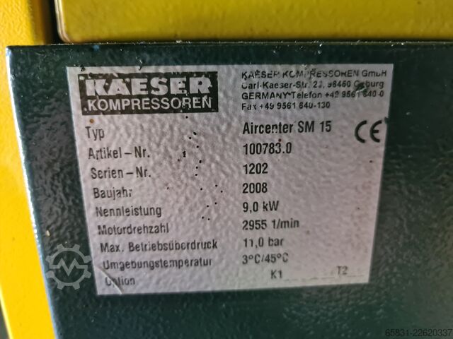 Compressor de parafuso Kaeser AIrcenter SM 15