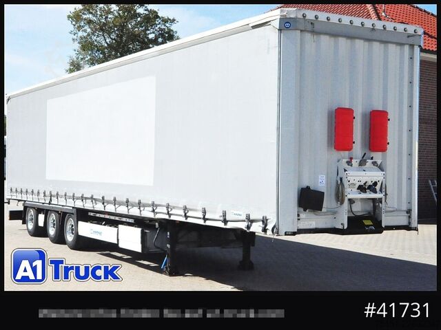 Open semitrailer with tarp KRONE SD, Mega,Lift, Staplerhalterung, Lenkachse