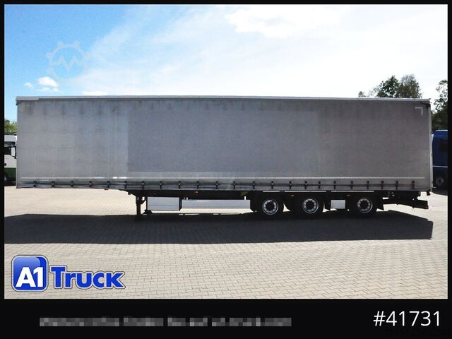 Open semitrailer with tarp KRONE SD, Mega,Lift, Staplerhalterung, Lenkachse