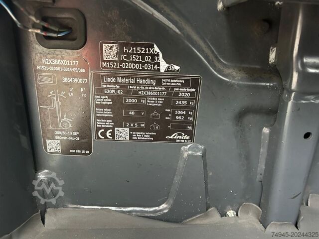 Elektrický 4kolový vysokozdvižný vozík Linde E20PL -02 EVO