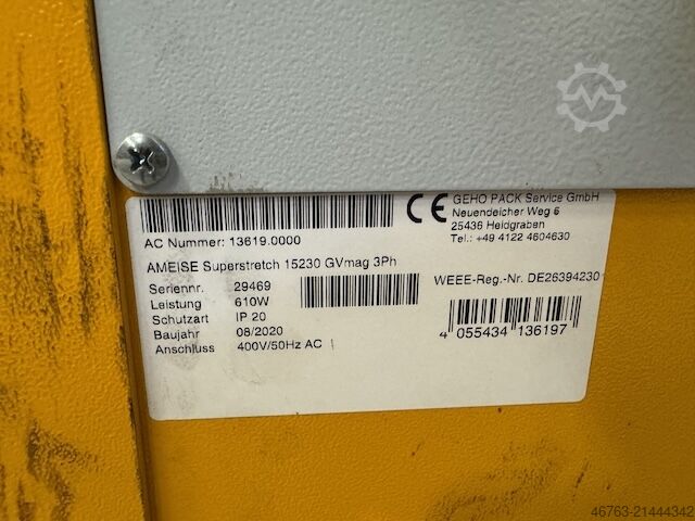 Paletový ovinovač s otevřeným otočným stolem Jungheinrich Ameise Superstretch 152 30 GV mas3Ph