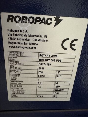 Paletový ovinovač Robopac Rotary Arm 508 PDS