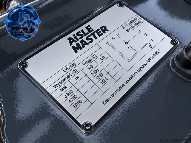 Stivuitor pentru culoare înguste AISLE MASTER 20WE | TRIPLEX 6000MM | SIDE SHIFT