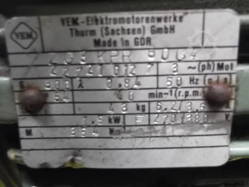 Getriebemotor 1,5 kW 40 U/min VEM ZG3KPR80G4