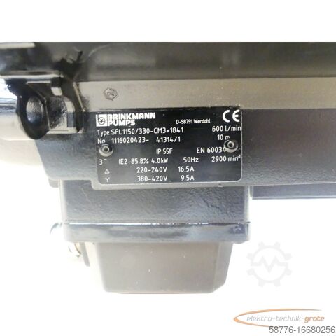 Brinkmann Motor Brinkmann SFL1150 / 330-CM3+1841 Pumpe mit Motor SN:1116020423 - 41314/1 - IP 55F