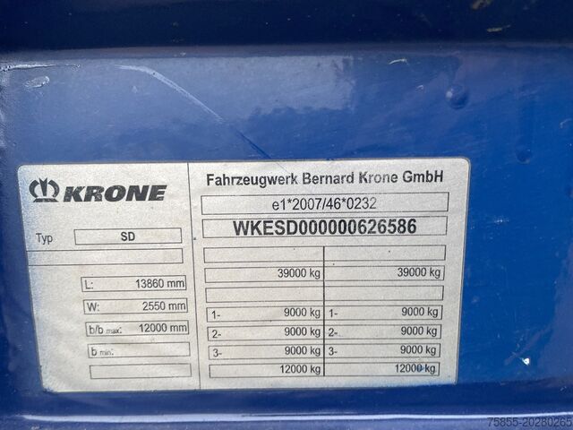 Transport objętościowy Krone Mega Mega / Volume / BPW Axles / Drumbrakes