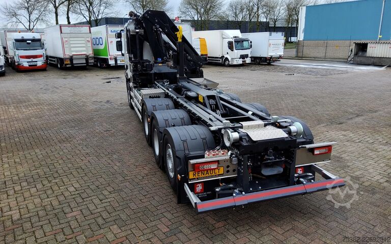 Sistema a braccio con gancio Renault C520 P8x4-4 TRIDEM ROAD 13 LITER + HIAB Z-KRAAN...
