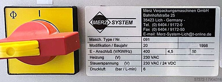 Sachet verpakkingsmachine Merz MP-2