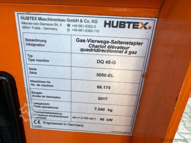Négyirányú targoncát Hubtex DQ45 G //LPG//Triple//Only 1116 hours !