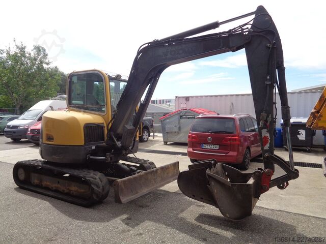 Mini ekskavatör VOLVO ECR58 2xLöffel Lehnhoff MS03